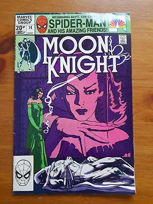 Buy Moon Knight #14 Dec 1981 Good/VGC 3.0  1st App & Origin Of Stained Glass Scarlet • 3.50£