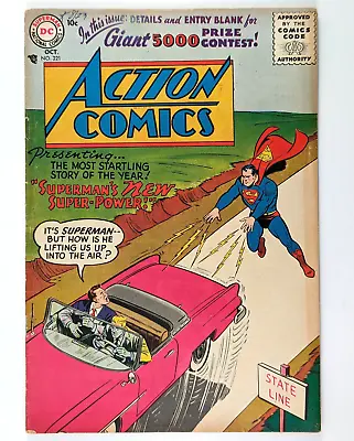 Buy Action Comics #221 Superman's New Superpower DC Comics October 1956 • 79.95£