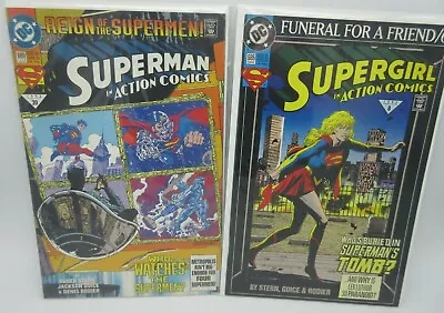 Buy Superman In Action Comics #686,689 (1993) 8.5 VF+ Supergirl, Superboy, Steel • 7.19£