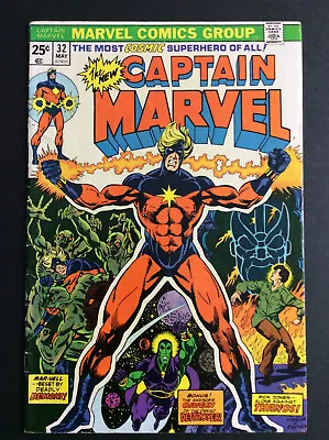 Buy Captain Marvel #32,  Avengers, Thanos,  Drax Jim Starlin KEY Infinity War, 1974 • 7.92£