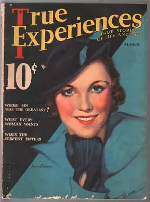 Buy MAG: True Experinces 3/1933-Jean Helms Cover By Georgia Warren-Janet Gaynor-VG • 77.91£