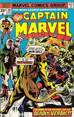 Buy CAPTAIN MARVEL #39 F, Marvel Comics 1975 Stock Image • 3.97£