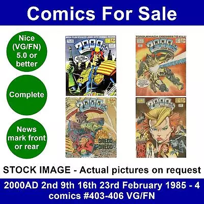 Buy 2000AD 2nd 9th 16th 23rd February 1985 - 4 Comics #403-406 VG/FN • 9.99£