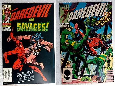 Buy Lot Of 2: Daredevil #202 & #207 (1984) Marvel Comics • 1.79£