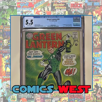 Buy GREEN LANTERN #59 - CGC 5.5 - 1st. Appearance GUY GARDNER! Key! • 271.04£