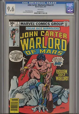 Buy John Carter, Warlord Of Mars #3 CGC 9.6 1977 Marvel E R Burroughs  • 43.48£