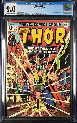 Buy Thor #229 CGC VF/NM 9.0 Off White To White Ad For Incredible Hulk #181! • 109.89£