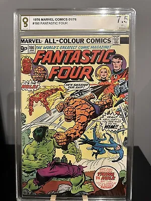 Buy 1976 Marvel Comics 01/76 - #166 FANTASTIC FOUR Graded 7.5 Only Graded • 59.99£