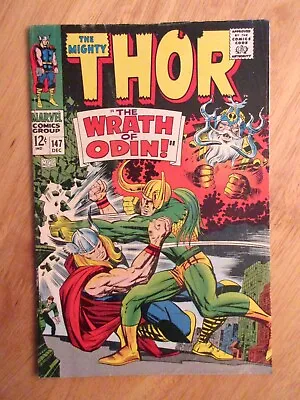 Buy MIGHTY THOR #147 (1967) **Loki Key!** (FN++) **White Pages!** • 19.71£