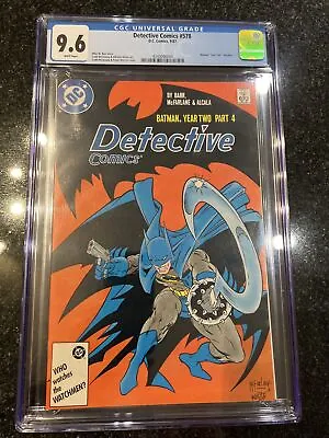Buy Detective Comics #578 D.C. 1987! CGC 9.6 White Pages! Year 2! Todd McFarlane! • 61.48£