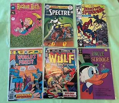 Buy Lot Of 6 Comic Books-Superman, Spiderman, Spectre 440, WULF, Scrooge + Very Nice • 23.92£