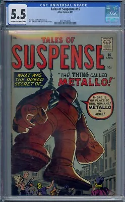 Buy Tales Of Suspense #16 Cgc 5.5 Metallo Jack Kirby • 474.36£