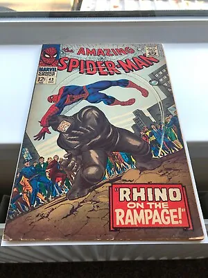 Buy Amazing SpiderMan 43 (1966) 1st Full App Of Mary Jane Watson. Rhino App, Cents • 134.99£