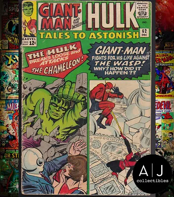 Buy Tales To Astonish #62 GD+ 2.5 (Marvel) 1964 COVER DETACHED AT TOP STAPLE • 44.73£