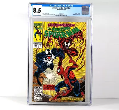 Buy Amazing Spider-Man #362 - CGC 8.5 - 2nd App. Carnage (Cletus Kasady) • 40.16£