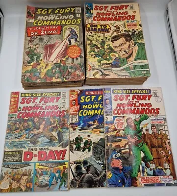Buy X50 Sgt Fury And His Howling Commandos Bundle #8-132 - Silver Age Marvel Comics • 52£