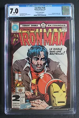 Buy IRON MAN #81/82 FRENCH VARIANT Of #128 Demon In A Bottle ALCOHOLIC 1979 CGC 7.0 • 119.13£