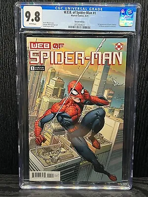 Buy W.E.B. Of Spider-Man #1 CGC 9.8 Bagley 1:25 Incentive 1st Keener! • 157.70£