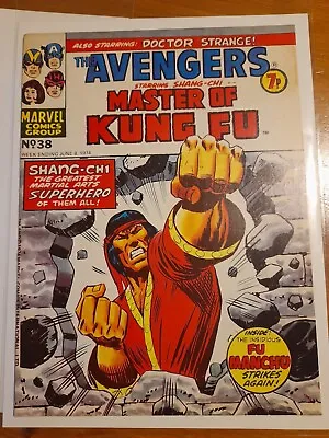 Buy Avengers #38 1974 FINE/VFINE 7.0 UK Marvel Shang-Chi, Dr Strange • 4.99£