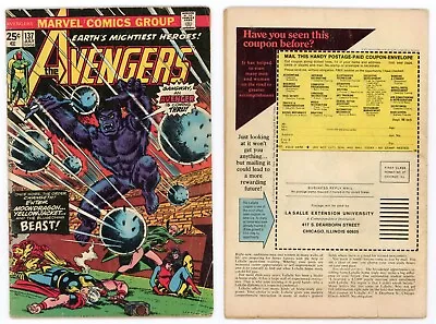 Buy Avengers #137 (VG+ 4.5) Beast Moondragon Yellowjacket Join Team 1975 Marvel • 3.01£