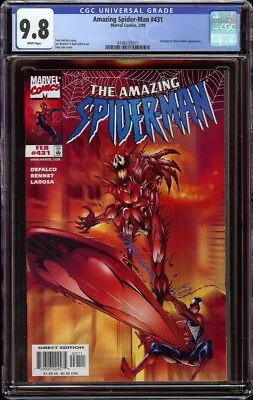Buy Amazing Spider-Man # 431 CGC 9.8 White (Marvel, 1998) Carnage Appearance • 200.88£