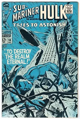 Buy Tales To Astonish #98 - The Incredible Hulk & The Sub-Mariner, VF Condition • 32.78£