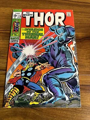 Buy Thor 170 2nd Thermal Man Silver Age Marvel 1969 Stan Lee Jack Kirby VF 7 • 21.89£