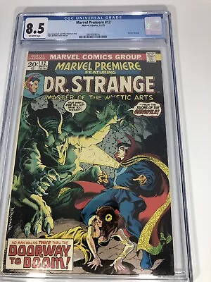 Buy Marvel Premiere 12 Doctor Strange CGC 8.5  11/1973 Vs Gargoyle OWP • 79.05£