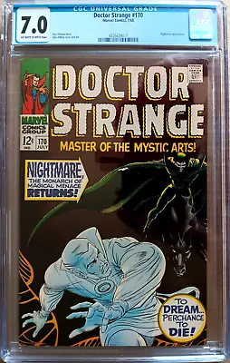 Buy DOCTOR STRANGE #170 CGC 7.0 OW-W 1968 Adkins NIGHTMARE C. • 67.30£