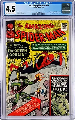 Buy Amazing Spider-Man # 14, Marvel 7/1964, CGC 4.5, 1st Green Goblin App (N. Osborn • 2,386.24£