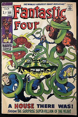 Buy MARVEL COMICS FANTASTIC FOUR #88 Vol.1 1969 Jack Kirby Silver Age FN • 0.99£