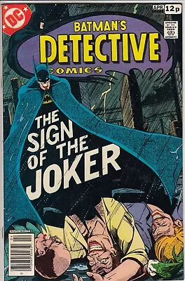 Buy Detective Comics 476 - 1978 - Classic Joker - Very Fine/Near Mint • 39.99£
