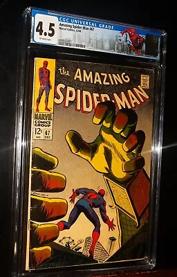 Buy CGC AMAZING SPIDER-MAN #67 1968 Marvel Comics CGC 4.5 VG+ STAN LEE • 80.32£