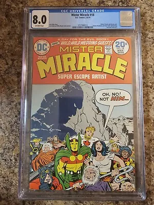 Buy Mister Miracle #18 CGC 8.0 (1974) Barda Wedding, Last Kirby Issue DC Comics  • 48.25£