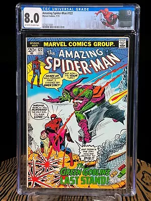 Buy AMAZING SPIDER-MAN #122 July 1973 CGC 8.0 Death Of Green Goblin • 359.78£