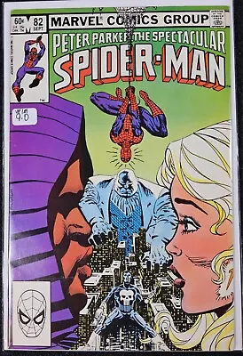 Buy PETER PARKER SPECTACULAR SPIDER-MAN #82 1983 App CLOAK & 🗡️And 💀 ✨9.0 VF/ NM✨ • 7.91£