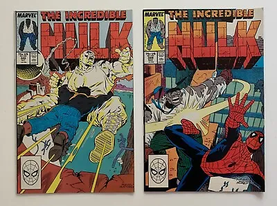 Buy Incredible Hulk #348 & 349 Copper Age Comics (Marvel 1988) FN+ Condition Issues. • 12.95£