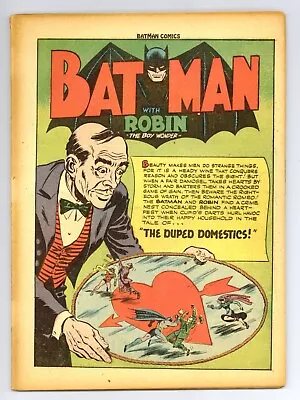 Buy Batman 22 (coverless) Robinson 1st Alfred Solo! Catwoman 1944 DC Comics Y391 • 71.96£