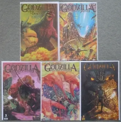 Buy Godzilla  Here There Be Dragons  #1-5 Set..tieri..idw 2023 1st Print..vfn+.2,3,4 • 34.99£