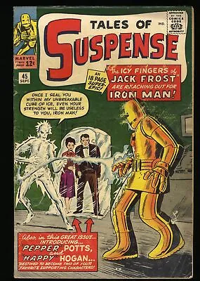 Buy Tales Of Suspense #45 GD/VG 3.0 1st Pepper Potts And Happy Hogan! Marvel 1963 • 137.77£