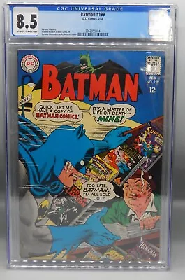 Buy CGC 8.5 DC Comics BATMAN #199 Gardener Fox WONDER WOMAN Green Lantern FLASH !!! • 157.52£