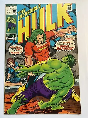 Buy INCREDIBLE HULK, THE #141 High Grade 1st Doc Samson Marvel 1971 VF UK Price  • 99.95£