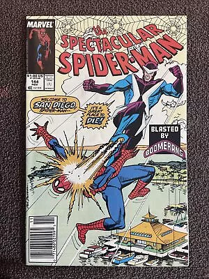 Buy The Spectacular SPIDER-MAN #144 (Marvel, 1988) Boomerang ~ Newsstand • 10.24£