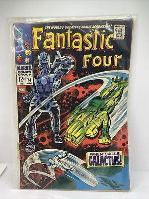 Buy Fantastic Four #74 Galactus Silver Surfer Appearance! Marvel May 1968 • 39.51£