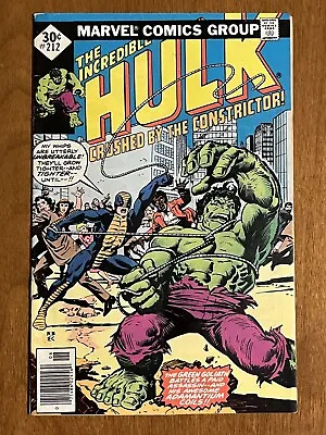 Buy Incredible Hulk #212/Bronze Age Whitman Comic Book/1st Constrictor/FN- • 22.74£