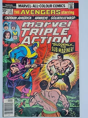 Buy Marvel Triple Action Vol:1 #32 1976 Marvel Comics Pence Variant • 5.95£