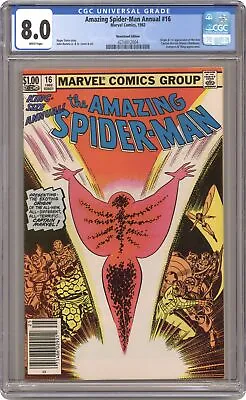 Buy Amazing Spider-Man Annual #16 CGC 8.0 Newsstand 1982 4234012004 • 110.38£