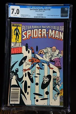 Buy SPECTACULAR SPIDER-MAN #100 Newsstand1985 CGC 7.0 Spiderverse Spot Kingpin • 118.59£