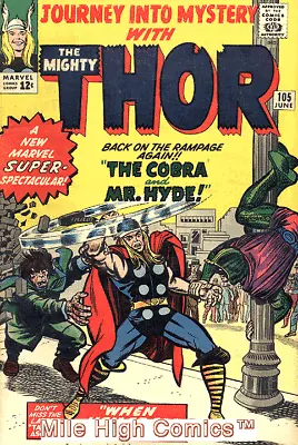 Buy THOR  (1962 Series) (#83-125 JOURNEY INTO MYSTERY, 126-502) #105 Fine • 368.76£