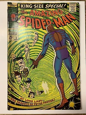Buy The Amazing Spider-Man Annual #5/Marvel Comic Book/1st Richard & Mary Parker/VG+ • 38.57£
